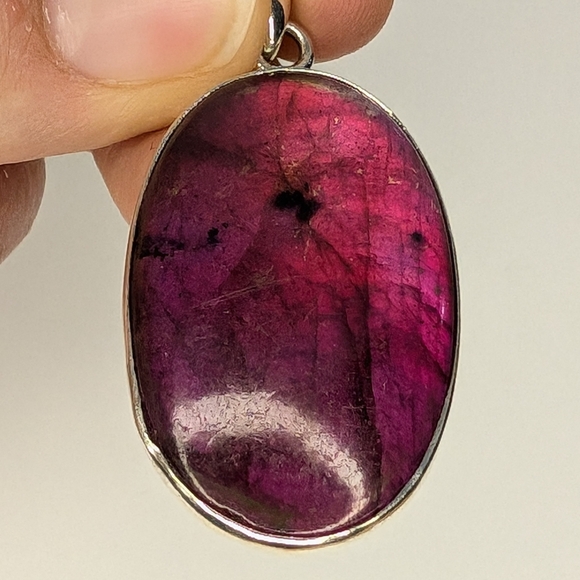 Purple Labradorite Pendant S925 Sterling Silver - Picture 6 of 6